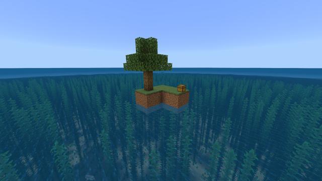 Screenshot of the Minecraft Bedrock Marketplace product Seablock created by RareLoot.