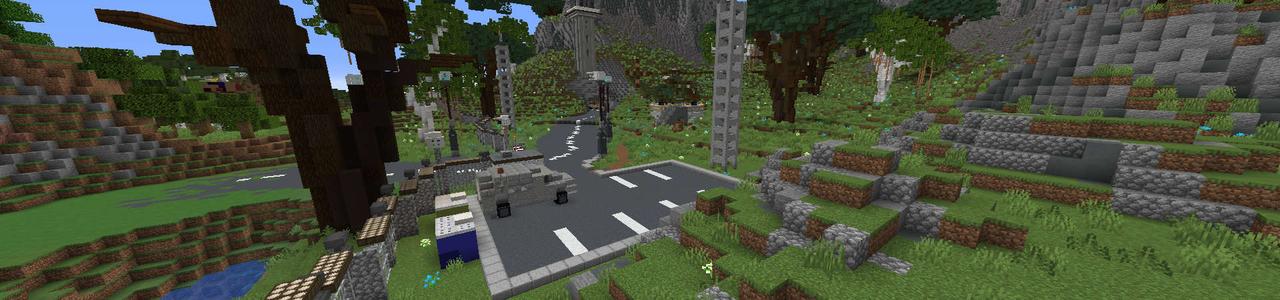 Panorama of the Minecraft Bedrock Marketplace product Secret Mountain Base created by RareLoot.