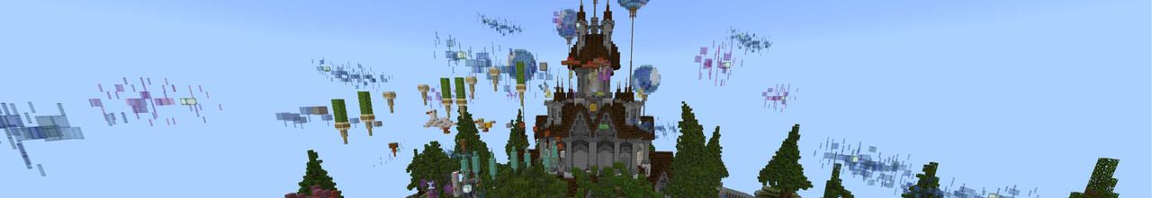 Panorama of the Minecraft Bedrock Marketplace product Sky Castle - Parkour created by RareLoot.