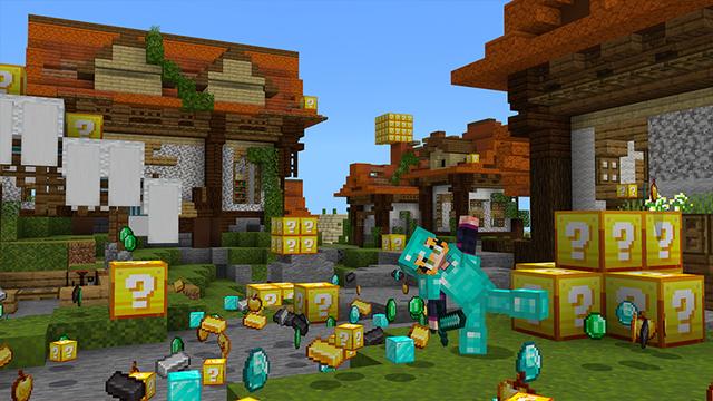 Screenshot of the Minecraft Bedrock Marketplace product Skyblock [?] created by RareLoot.
