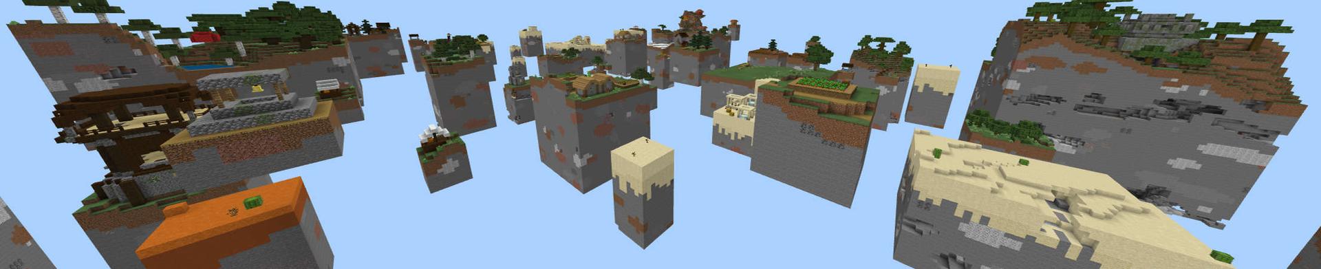 Panorama of the Minecraft Bedrock Marketplace product Skyblock Fragments created by RareLoot.