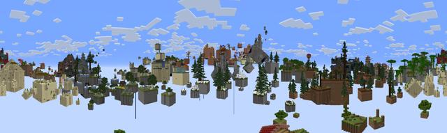 Panorama of the Minecraft Bedrock Marketplace product Skycube created by RareLoot.