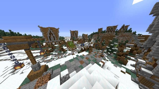 Screenshot of the Minecraft Bedrock Marketplace product Snow In The Village created by RareLoot.