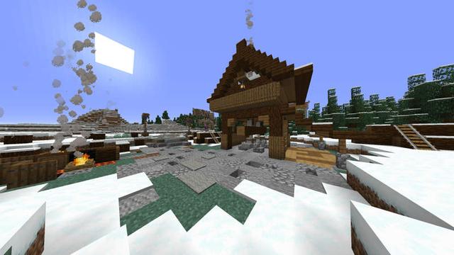Screenshot of the Minecraft Bedrock Marketplace product Snow In The Village created by RareLoot.