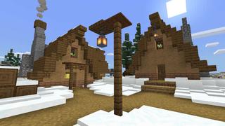 Screenshot of the Minecraft Bedrock Marketplace product Snow Village created by RareLoot.