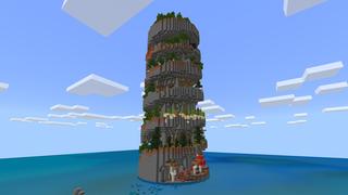 Screenshot of the Minecraft Bedrock Marketplace product Spiral Parkour created by RareLoot.