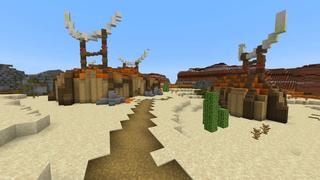 Screenshot of the Minecraft Bedrock Marketplace product Stone Age Village created by RareLoot.