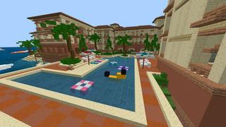 Screenshot of the Minecraft Bedrock Marketplace product Summer Resort created by RareLoot.