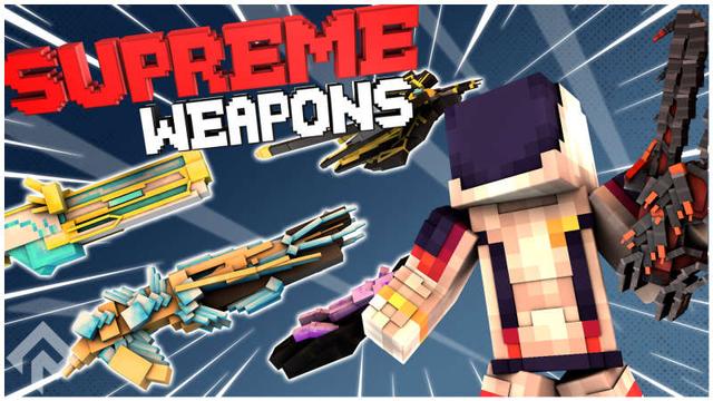 Thumbnail of the Minecraft Bedrock Marketplace product Supreme Weapons created by RareLoot.