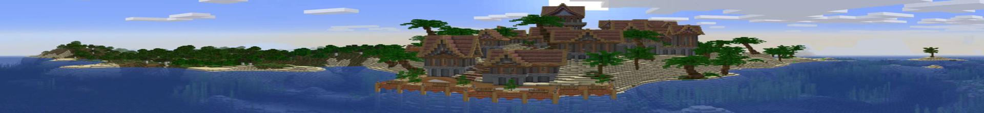 Panorama of the Minecraft Bedrock Marketplace product Survival Village created by RareLoot.