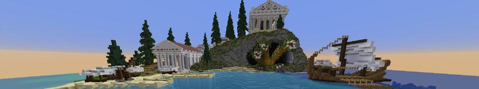 Panorama of the Minecraft Bedrock Marketplace product Temple of Scylla created by RareLoot.