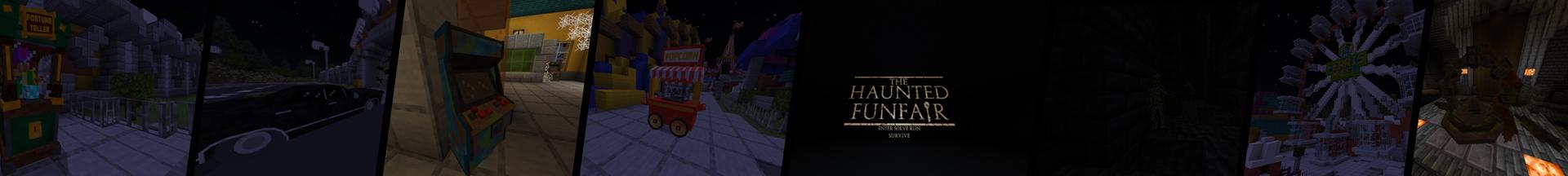 Panorama of the Minecraft Bedrock Marketplace product The Haunted Funfair created by RareLoot.