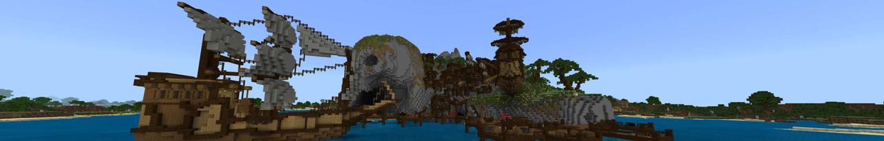 Panorama of the Minecraft Bedrock Marketplace product The Pirate's Cove created by RareLoot.