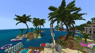 Screenshot of the Minecraft Bedrock Marketplace product Tropical Resort created by RareLoot.