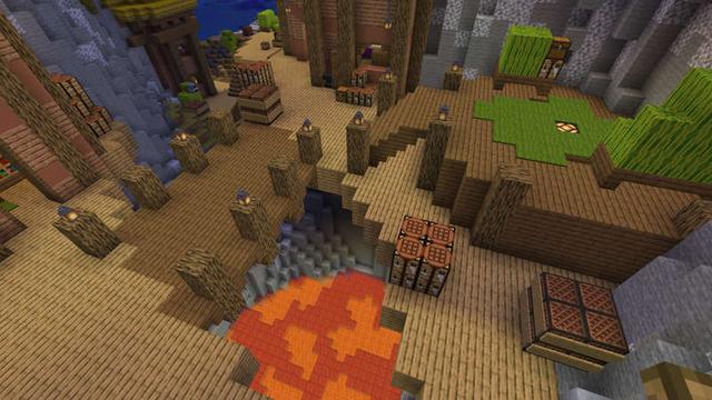 Screenshot of the Minecraft Bedrock Marketplace product Tropical Village created by RareLoot.