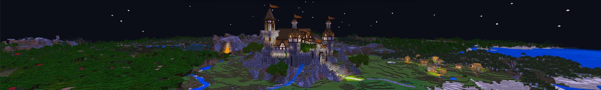 Panorama of the Minecraft Bedrock Marketplace product Twilight Castle created by RareLoot.