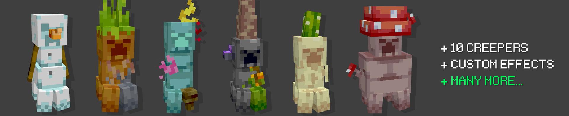 Panorama of the Minecraft Bedrock Marketplace product Ultimate Creepers created by RareLoot.