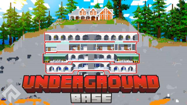 Thumbnail of the Minecraft Bedrock Marketplace product Underground Base created by RareLoot.