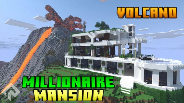 Thumbnail of the Minecraft Bedrock Marketplace product Volcano Millionaire Mansion created by RareLoot.
