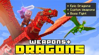 Thumbnail of the Minecraft Bedrock Marketplace product Weapons + Dragons created by RareLoot.