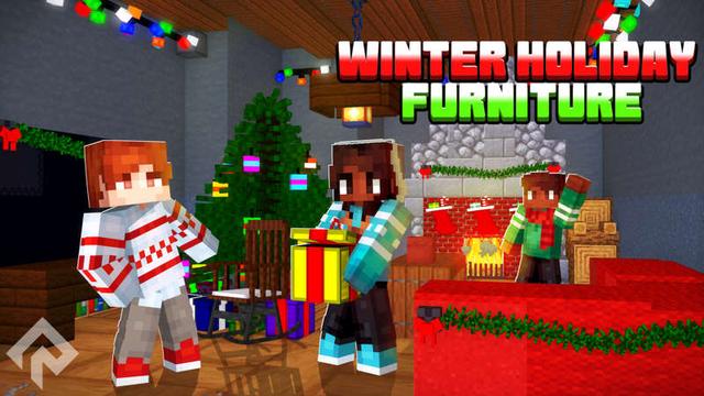 Thumbnail of the Minecraft Bedrock Marketplace product Winter Holiday Furniture created by RareLoot.