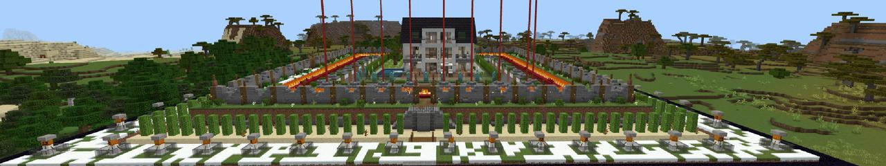 Panorama of the Minecraft Bedrock Marketplace product World's Safest House created by RareLoot.