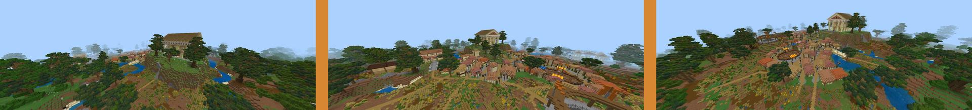 Panorama of the Minecraft Bedrock Marketplace product Zeus Temple created by RareLoot.