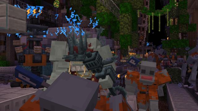 Screenshot of the Minecraft Bedrock Marketplace product Zombie Defense created by RareLoot.