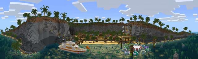 Panorama of the Minecraft Bedrock Marketplace product Crab Cove Carnival created by RASA Studios.