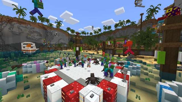 Screenshot of the Minecraft Bedrock Marketplace product Crab Cove Carnival created by RASA Studios.