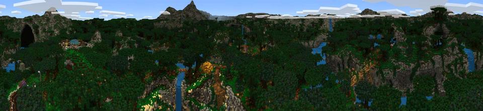 Panorama of the Minecraft Bedrock Marketplace product Jungle Royale created by RASA Studios.