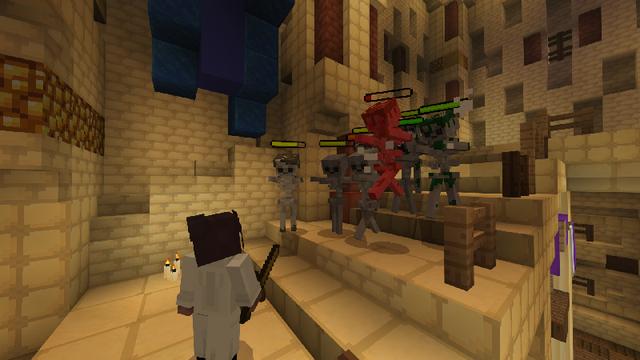 Screenshot of the Minecraft Bedrock Marketplace product Skeleton Survivors created by RASA Studios.