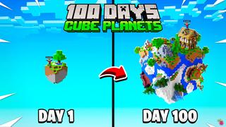 Thumbnail of the Minecraft Bedrock Marketplace product 100 Days Cube Planets created by Razzleberries.