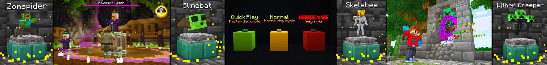 Panorama of the Minecraft Bedrock Marketplace product 100 Days Hardcore created by Razzleberries.