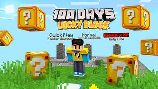 Screenshot of the Minecraft Bedrock Marketplace product 100 Days Lucky Block created by Razzleberries.