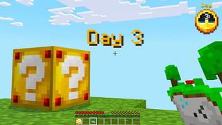 Screenshot of the Minecraft Bedrock Marketplace product 100 Days Lucky Block created by Razzleberries.