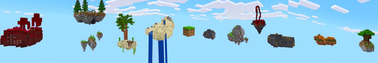 Panorama of the Minecraft Bedrock Marketplace product 100 Days One Block created by Razzleberries.