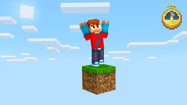 Screenshot of the Minecraft Bedrock Marketplace product 100 Days One Block created by Razzleberries.