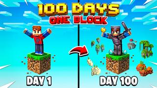 Thumbnail of the Minecraft Bedrock Marketplace product 100 Days One Block created by Razzleberries.