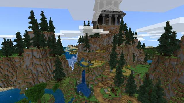 Screenshot of the Minecraft Bedrock Marketplace product Actually Mount Olympus created by Razzleberries.