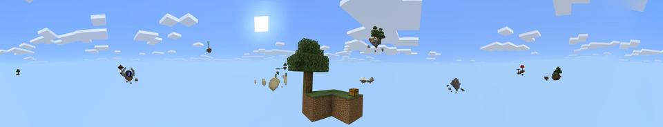 Panorama of the Minecraft Bedrock Marketplace product Advanced Skyblock created by Razzleberries.