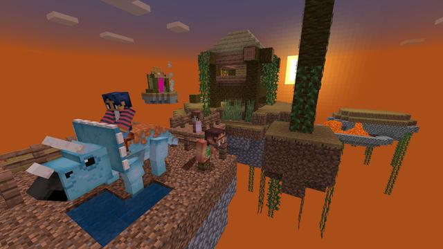 Screenshot of the Minecraft Bedrock Marketplace product Advanced Skyblock created by Razzleberries.