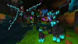 Screenshot of the Minecraft Bedrock Marketplace product Alien Forest created by Razzleberries.