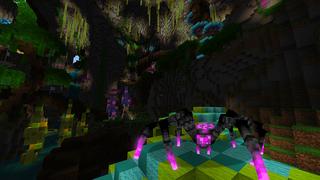 Screenshot of the Minecraft Bedrock Marketplace product Alien Forest created by Razzleberries.
