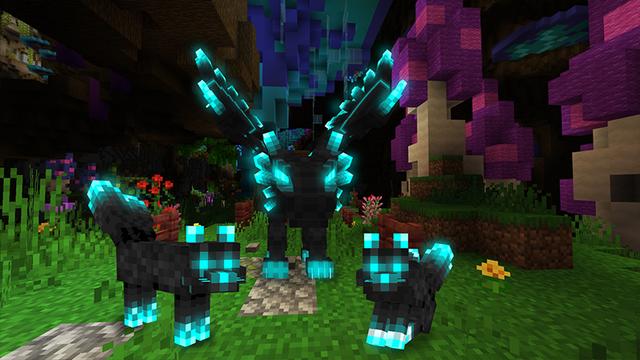 Screenshot of the Minecraft Bedrock Marketplace product Alien Forest created by Razzleberries.