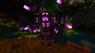 Screenshot of the Minecraft Bedrock Marketplace product Alien Forest created by Razzleberries.