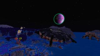 Screenshot of the Minecraft Bedrock Marketplace product Alien Planet created by Razzleberries.