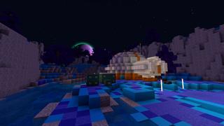 Screenshot of the Minecraft Bedrock Marketplace product Alien Planet created by Razzleberries.