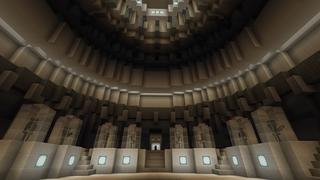 Screenshot of the Minecraft Bedrock Marketplace product Alien Pyramids created by Razzleberries.