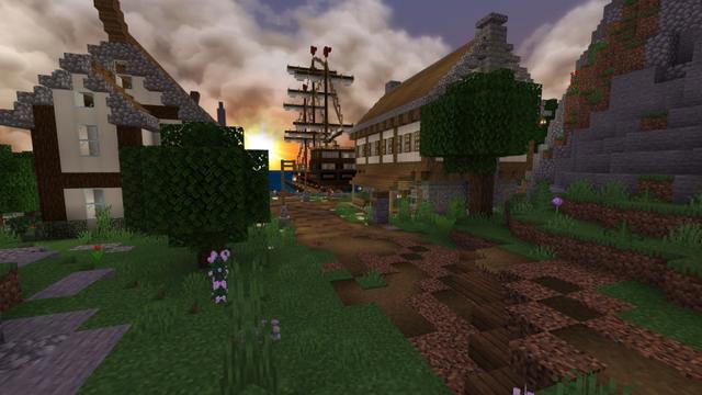 Screenshot of the Minecraft Bedrock Marketplace product Ambercrest Isle created by Razzleberries.